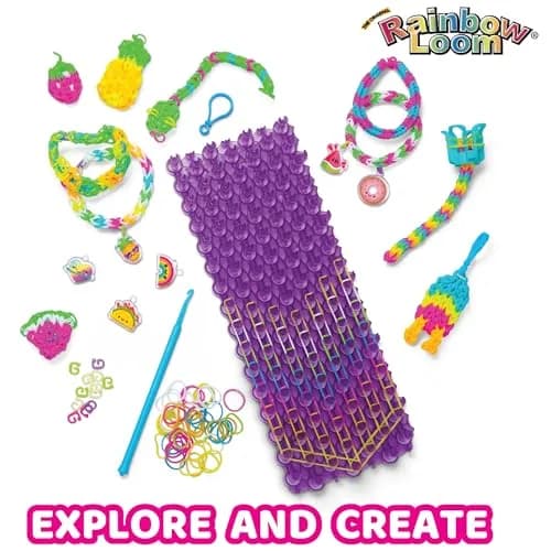 Rainbow Loom Mega Mighty Loom - 2400 Rubber Band Jewelry Craft Kit | Taller Pins for Complex Designs thumbnail 5