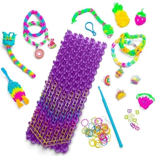 Rainbow Loom Mega Mighty Loom - 2400 Rubber Band Jewelry Craft Kit | Taller Pins for Complex Designs thumbnail 6