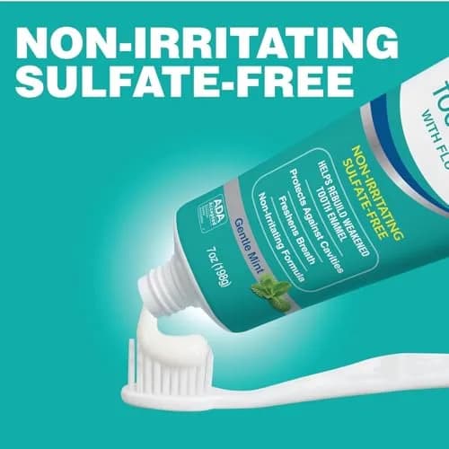 CloSYS SLS Free Toothpaste with Fluoride, 7 Ounce (210ml) 3 Pack | Gentle Mint for Sensitive Teeth & Gums thumbnail 6