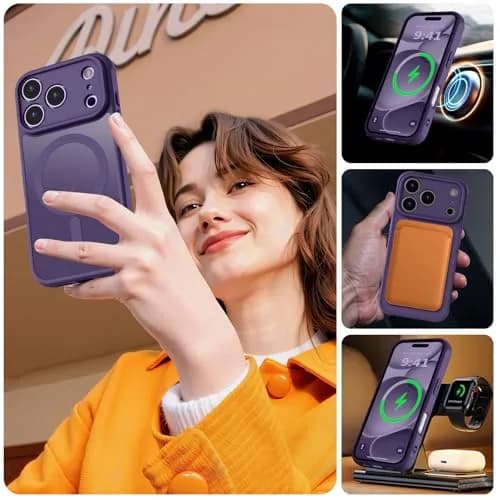MOCCA Magnetic Shockproof Case for iPhone 17 Pro Max 6.9" | 38 N52+ Super Magnets, 2500GF, 40W Fast Charging thumbnail 6