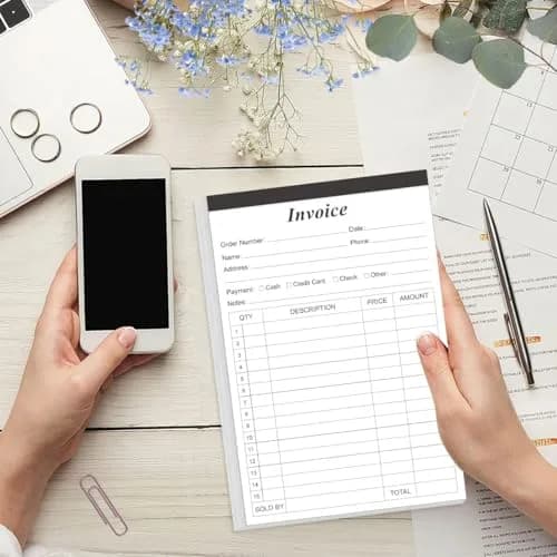 Yaridar Invoice Receipt Book 5-Pack | Carbonless 2-Part, 5.5" x 8.5" for Small Business thumbnail 7