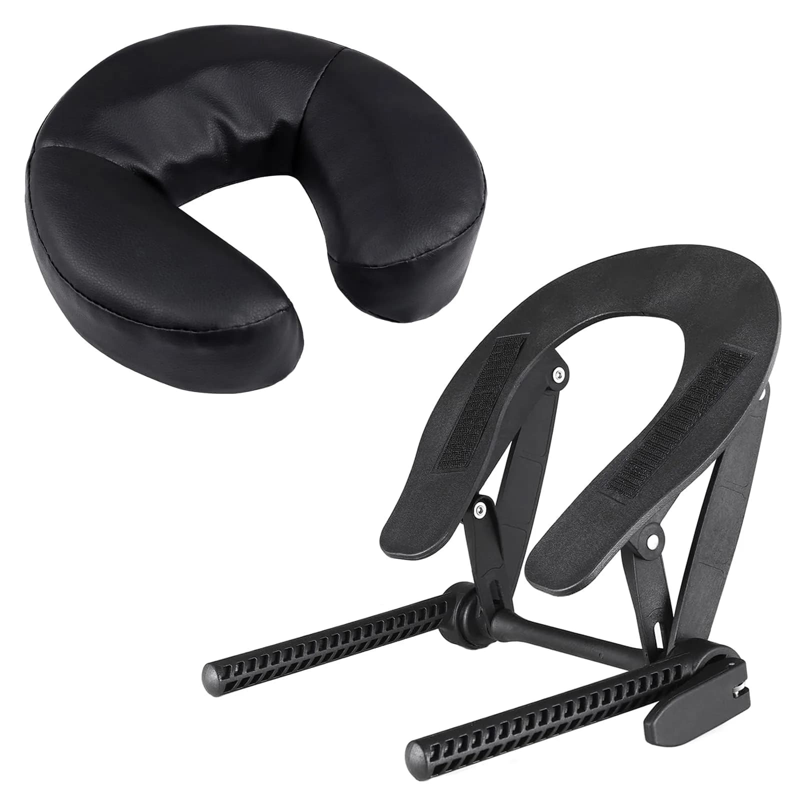 Kalolary Universal Face Cradle & Cushion for Massage Table, Adjustable Headrest & Pillow, Black | 8cm (3.15 Inch) Height - main product image