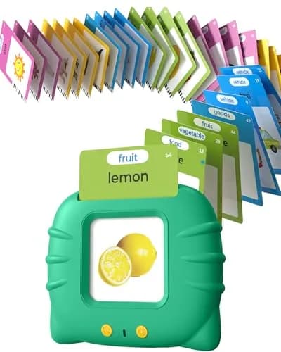 Airbition Talking Flash Cards for Toddlers 1-4 Years, Green | Montessori Language Learning Device with 224 Words thumbnail 1