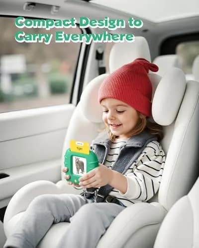 Airbition Talking Flash Cards for Toddlers 1-4 Years, Green | Montessori Language Learning Device with 224 Words thumbnail 6