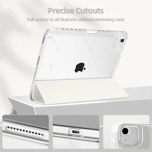 MOROCK Slim Case for iPad Air 13 Inch M4/M3/M2 & iPad Pro 12.9 Inch 6th/5th Gen. with Pencil Holder, White thumbnail 9