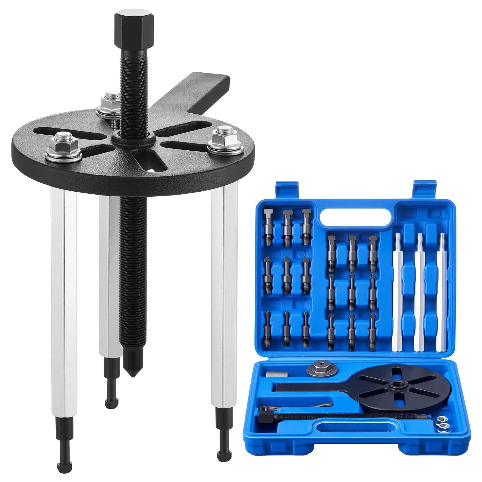 VEVOR 21-in-1 Bearing Puller Set | Heavy Duty 3-Jaw Disassembly Tool for Automotive Bearings — 21-in-1
