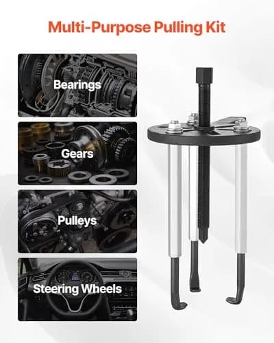 VEVOR 21-in-1 Bearing Puller Set | Heavy Duty 3-Jaw Disassembly Tool for Automotive Bearings thumbnail 7