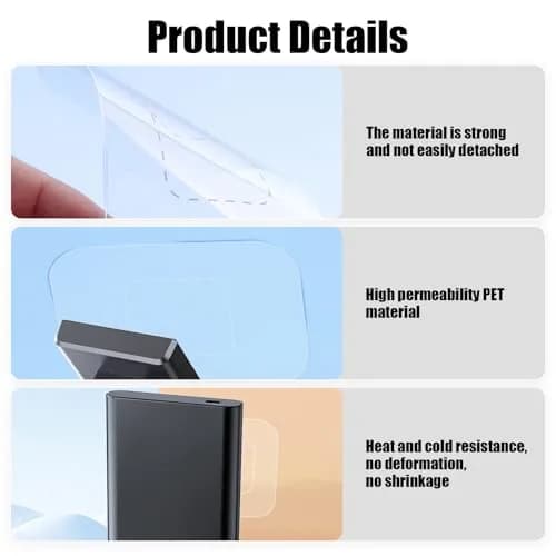 GUGUMO 16-Pack Dash Cam Windshield Sticker Kit with 2 Sizes | Static Cling for Secure HUD Mounting thumbnail 5