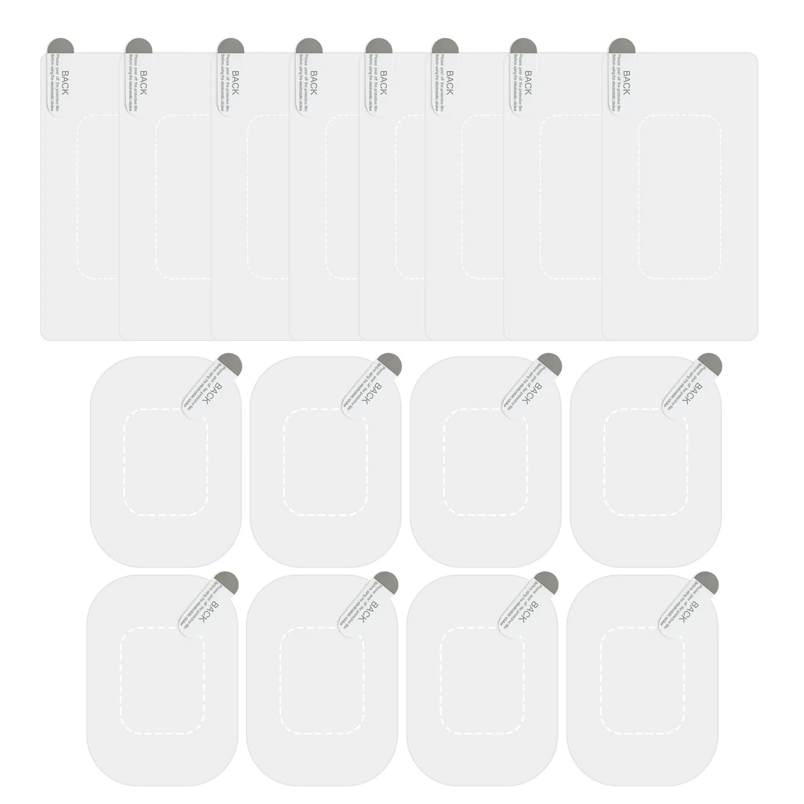 GUGUMO 16-Pack Dash Cam Windshield Sticker Kit with 2 Sizes | Static Cling for Secure HUD Mounting - view 7