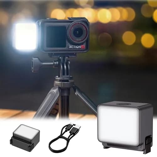 JJC Magnetic LED Light for DJI Osmo Action 5Pro 4 3 | Waterproof, SOS Mode, Rechargeable thumbnail 1