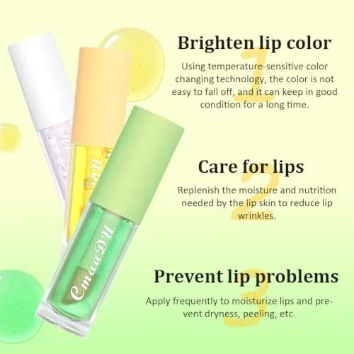 BINGBRUSH Fruity Color Changing Lip Gloss 3 Pack | Longlasting, Hydrating Lip Oil for Girls (1 Count) thumbnail 2