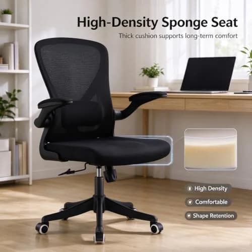SICHY AGE Ergonomic Office Desk Chair High Back Mesh | Adjustable Lumbar & Flip-Up Armrests thumbnail 5