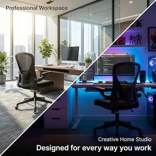 SICHY AGE Ergonomic Office Desk Chair High Back Mesh | Adjustable Lumbar & Flip-Up Armrests thumbnail 7