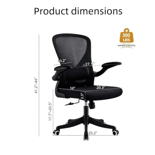 SICHY AGE Ergonomic Office Desk Chair High Back Mesh | Adjustable Lumbar & Flip-Up Armrests thumbnail 2