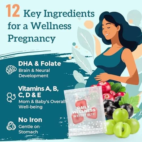 Quorinthiumax Prenatal Gummies Sugar Free 90 Count | Vegan, DHA & Probiotics Support for Expecting Moms thumbnail 4