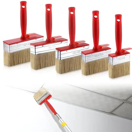 Hoolerry 5 Pcs Assorted Paint Brushes Set | 3" (70mm) to 6" (150mm) for Deck, Walls, Fences thumbnail 1