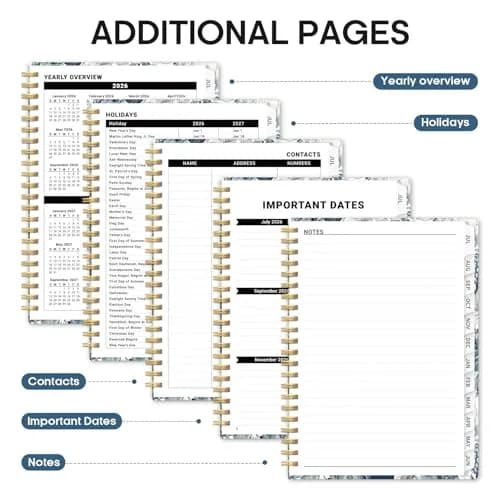 Taja Academic Planner 2026-2027, July 2026 - June 2027, 8.5 x 11 Inches | Monthly & Weekly Layouts for Students & Professionals thumbnail 5