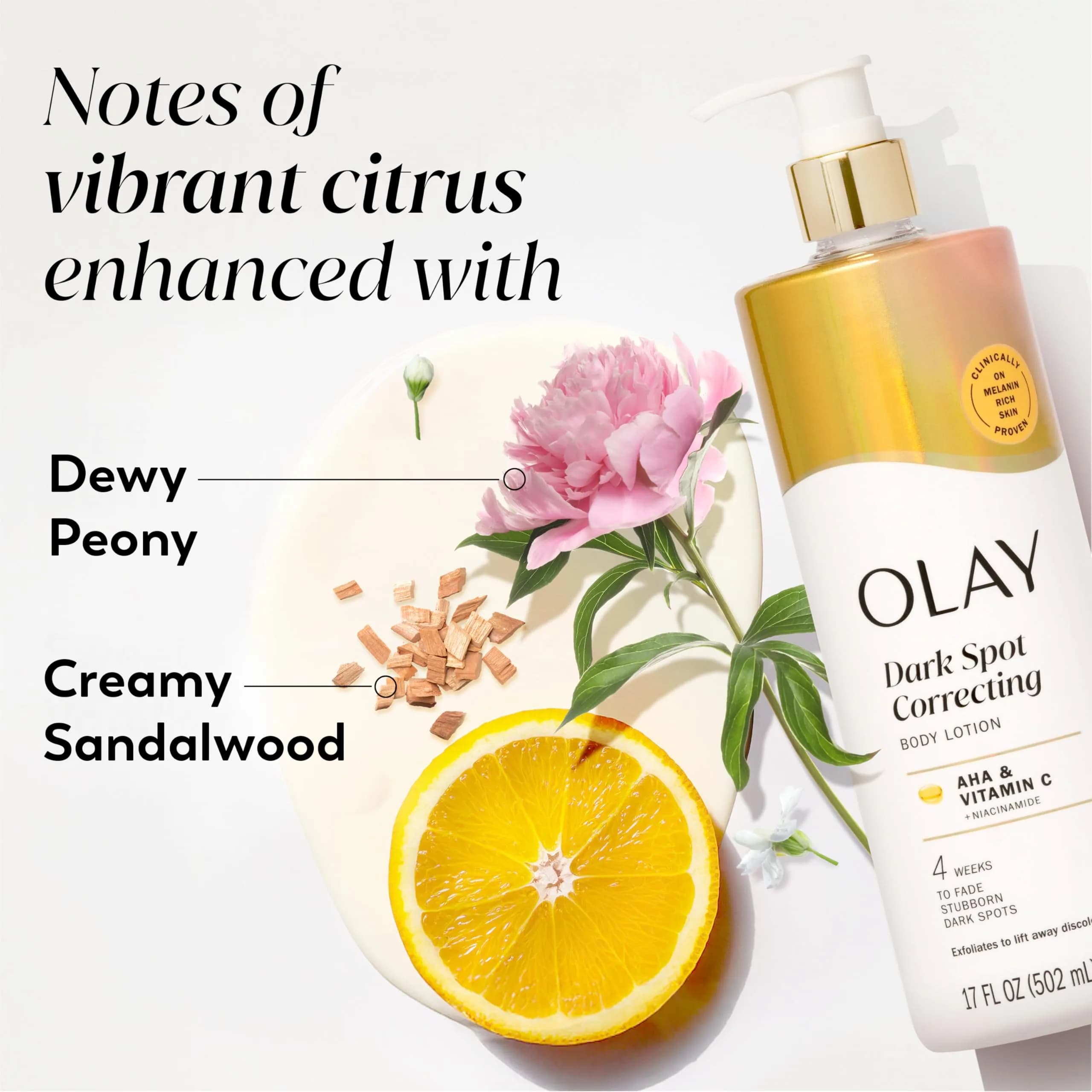 Olay Tone Enhancing Body Lotion with AHA Serum 502ml (17 fl oz) | Fades Dark Spots & Hydrates - view 5