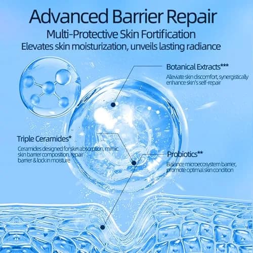 Yilian Hydrating Face Masks with 5 Hyaluronic Acids & Ceramides | Deep Moisture & Barrier Repair for Sensitive Skin thumbnail 4