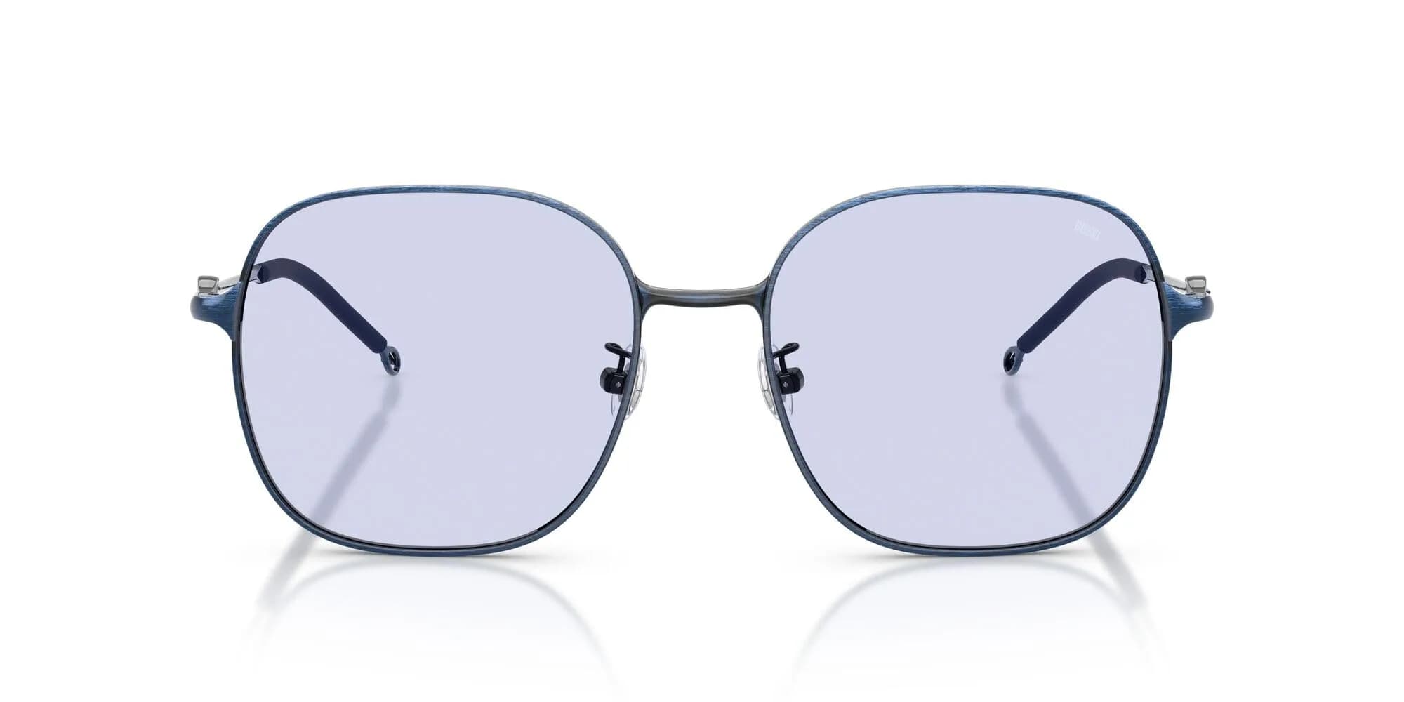 Diesel DL1010D Square Sunglasses Matte Gold/Brown 58 mm | Authentic Import for India — Brushed Antique Blue/Light Blue