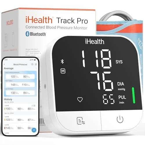 iHealth Track Pro Upper Arm Blood Pressure Monitor with App Sync & HD Screen | Clinically Accurate thumbnail 1