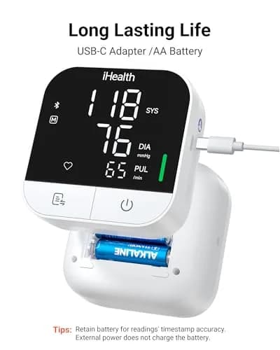 iHealth Track Pro Upper Arm Blood Pressure Monitor with App Sync & HD Screen | Clinically Accurate thumbnail 6