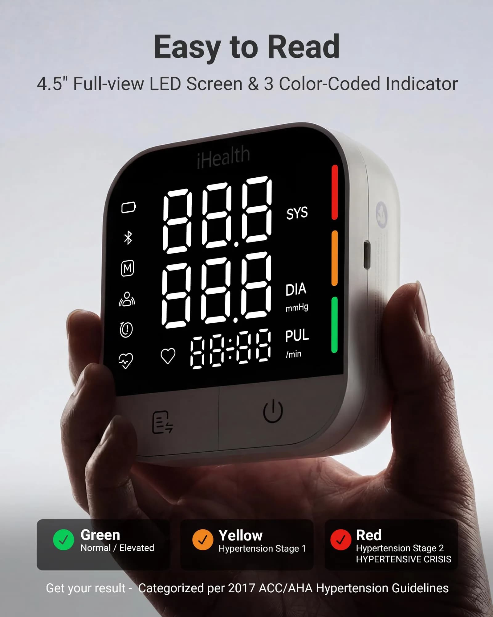 iHealth Track Pro Upper Arm Blood Pressure Monitor with App Sync & HD Screen | Clinically Accurate - view 8