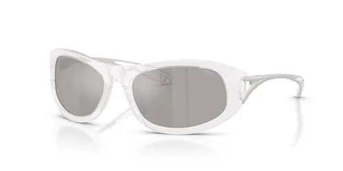 Diesel DL2007U Cat Eye Sunglasses 57 mm | Mirrored Silver UV Protection thumbnail 2