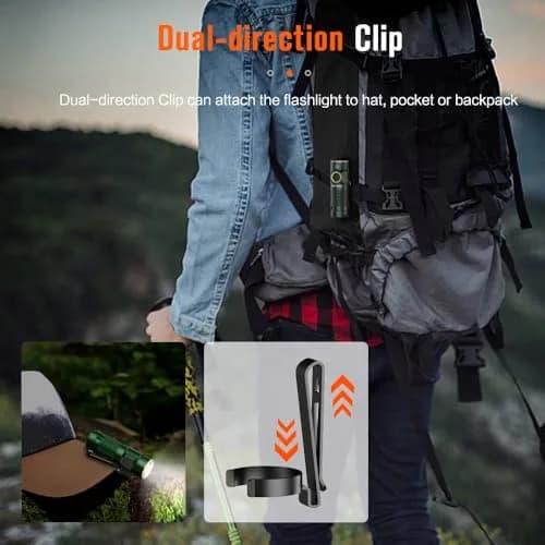 NICRON C1 EDC Rechargeable Flashlight 1200 Lumens | Compact, Waterproof & Magnetic for Camping & Daily Use thumbnail 5