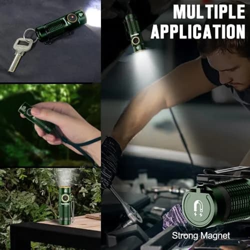 NICRON C1 EDC Rechargeable Flashlight 1200 Lumens | Compact, Waterproof & Magnetic for Camping & Daily Use thumbnail 6