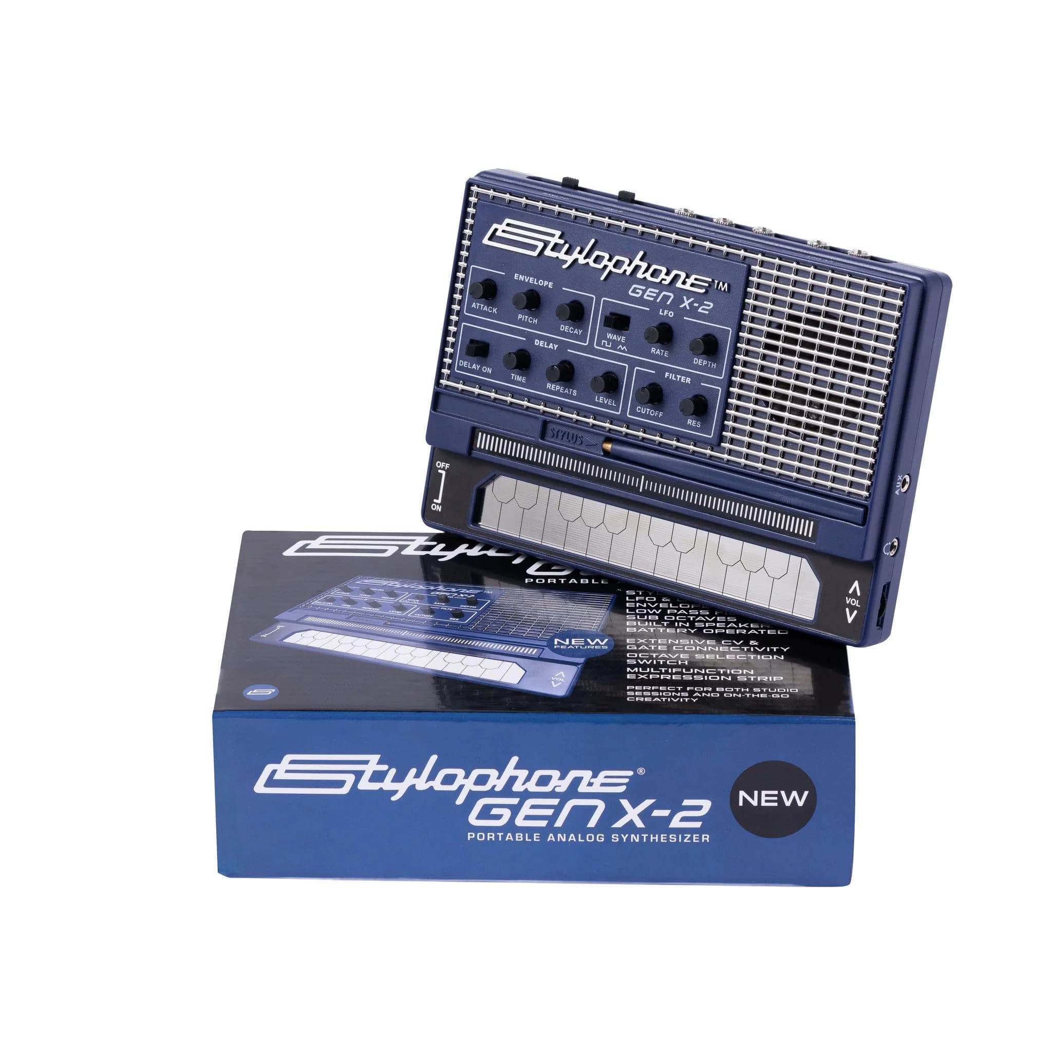 Stylophone GENX-2 Portable Analogue Synthesizer with Built-in Speaker, LFO, Filter, Analogue Delay and CV/Gate Output | Two Octaves - view 3