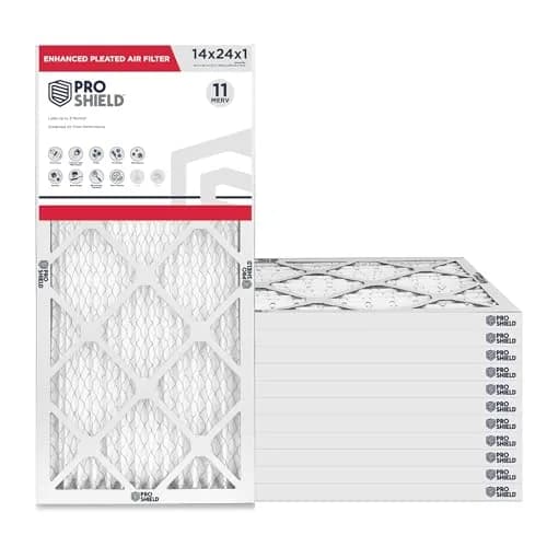 ProShield 14x24x1 MERV 11 Pleated HVAC Air Filter 12-Pack | Captures 90% of Particles 1-3 Microns thumbnail 1