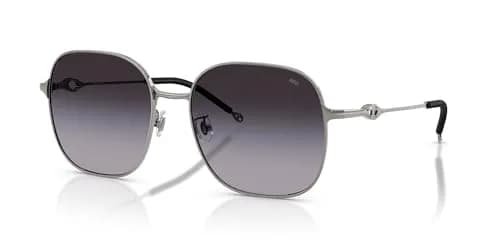 Diesel DL1010D Square Sunglasses Shiny Gunmetal/Grey Gradient 58 mm | 100% UV Protection thumbnail 2