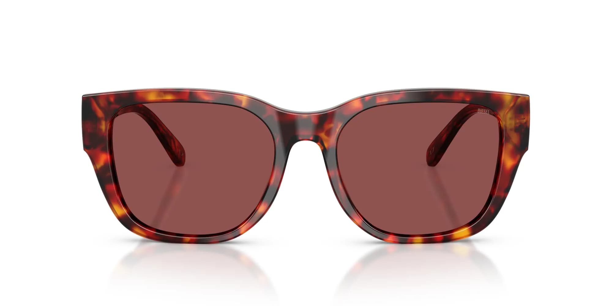 Diesel DL2005 Square Sunglasses | UV Protected Plastic Frame, 53 mm