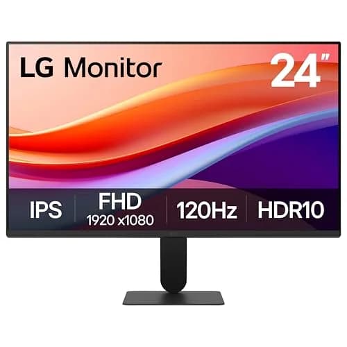 LG 24U411A-B 24-inch Full HD IPS Computer Monitor 60.96cm (23.8" Diagonal) | 120Hz Refresh Rate, HDR10, Reader Mode, Flicker Safe, HDMI, Black thumbnail 1