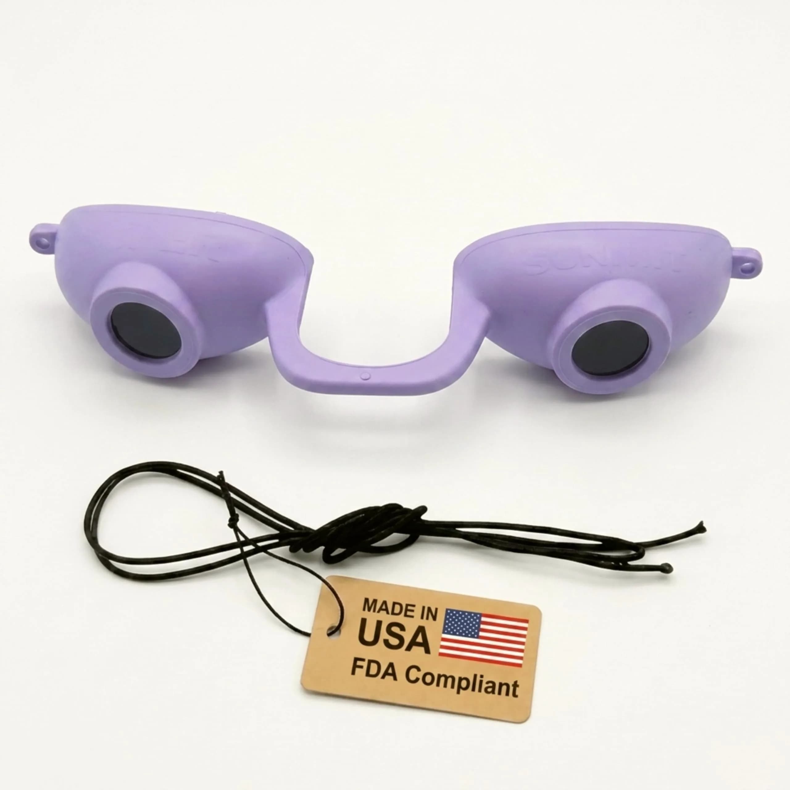 Super Sunnies Flexible UV Eye Tanning Bed Goggles w/Strap - Lavender (18 g)