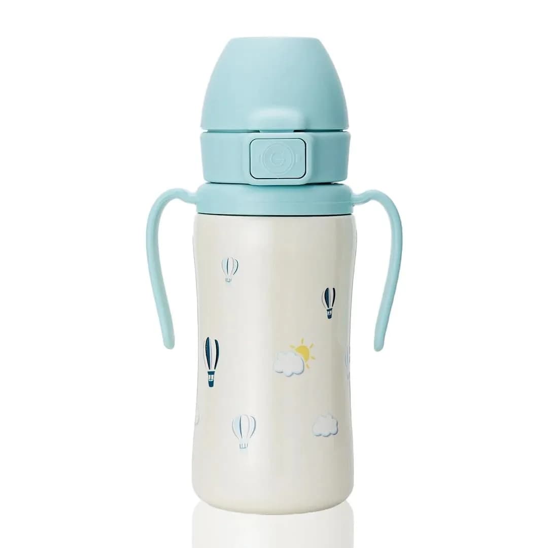 GROSMIMI Stainless Steel Baby Straw Cup 10oz | Spill-Proof, 12M+ Balloon — Balloon
