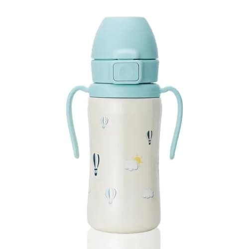GROSMIMI Stainless Steel Baby Straw Cup 10oz | Spill-Proof, 12M+ Balloon thumbnail 1