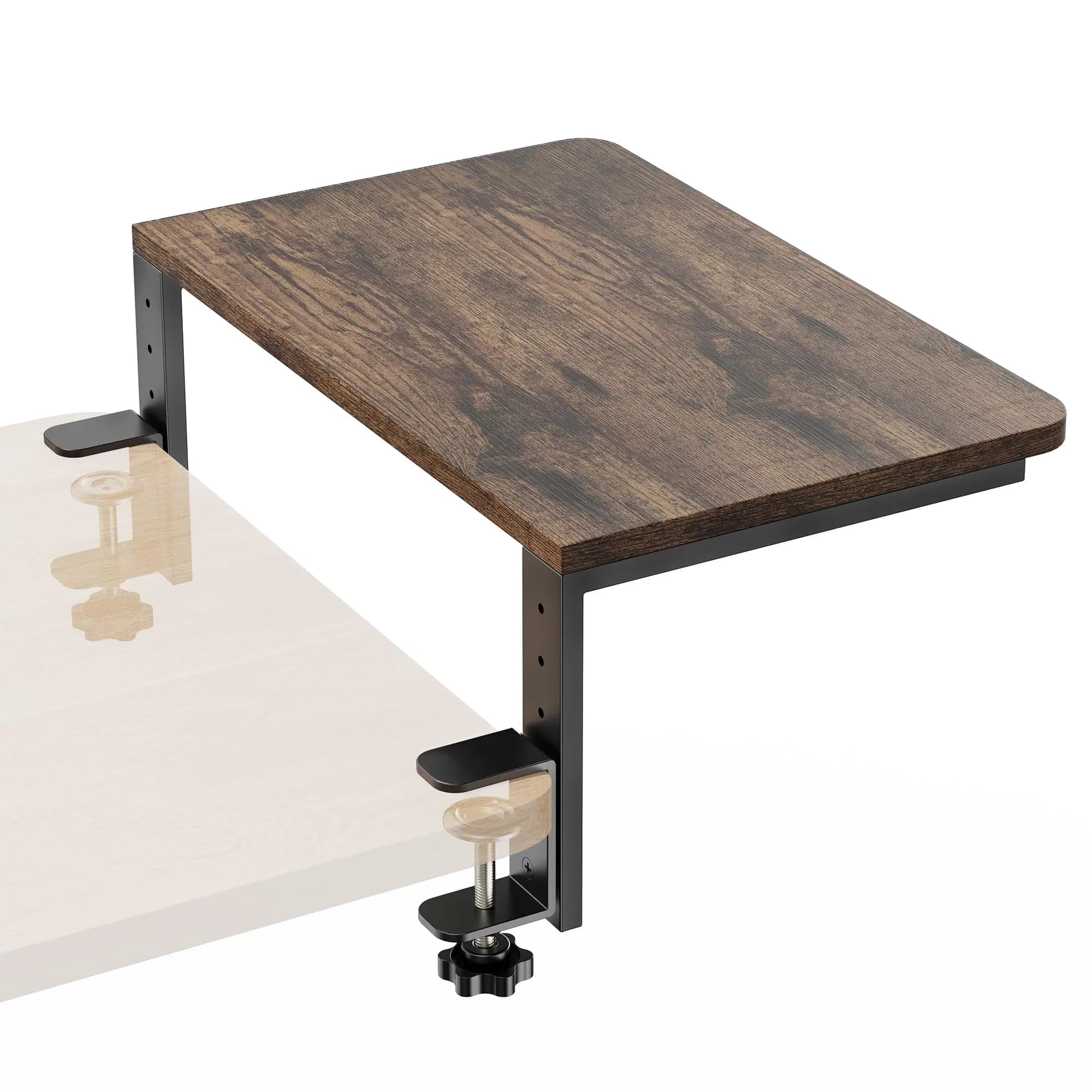 ART-GIFTREE Clamp-On Desk Shelf 38.1 cm (15 inch) | Height-Adjustable Monitor Stand with 20kg Load Capacity