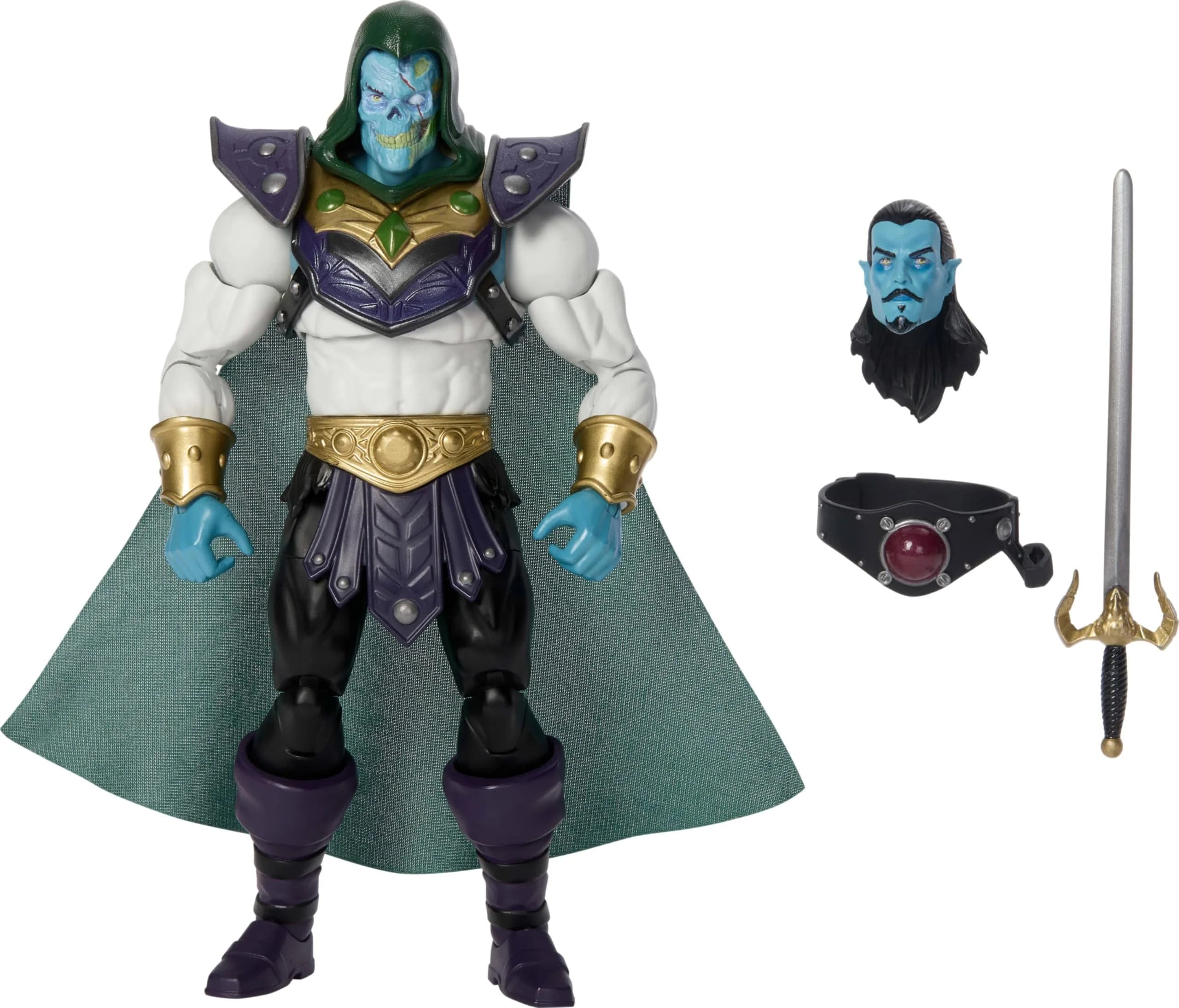 Masters of the Universe Masterverse Keldor Action Figure | 7-inch Scale, 30 Points Articulation, Zombie Head, Collector's Display — Multicolor