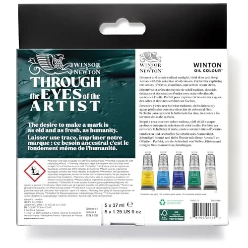 Winsor & Newton Winton Oil Color Paint Set, Seascape, 5 x 37ml Tubes | Vibrant, Lightfast & Large Volume thumbnail 6