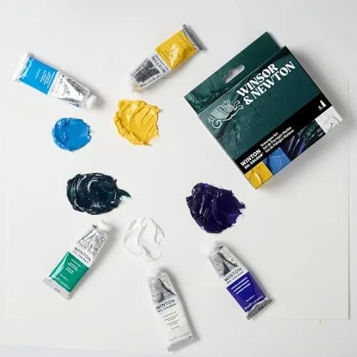 Winsor & Newton Winton Oil Color Paint Set, Seascape, 5 x 37ml Tubes | Vibrant, Lightfast & Large Volume thumbnail 2