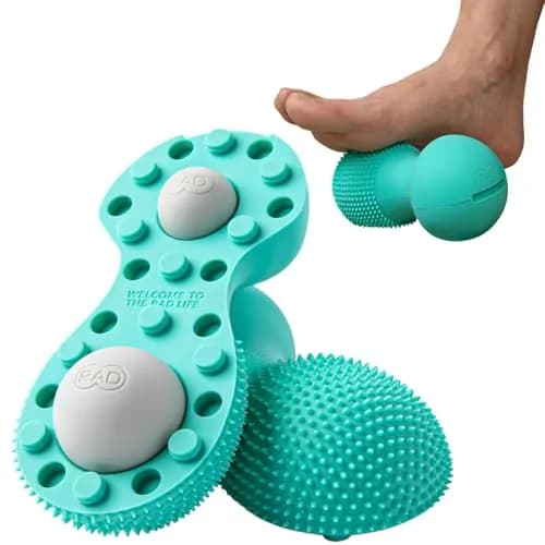 RAD Neuro Roller Foot Massage Roller for Plantar Fasciitis & Recovery – Silicone, Dual-Texture, Built-in Massage Balls, Travel-Ready thumbnail 1
