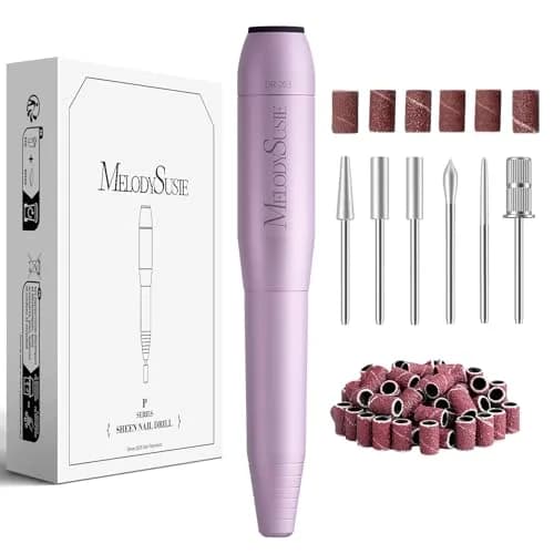MelodySusie PC120I Portable USB Nail Drill 20000RPM Macaron Purple | Beginner-Friendly Electric Nail File for Home Use - main product image
