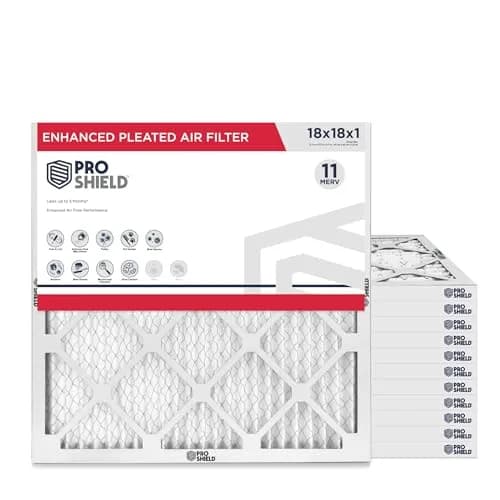 ProShield 18x18x1 MERV 11 Pleated HVAC Air Filter | 12 Pack for Better Indoor Air Quality thumbnail 1