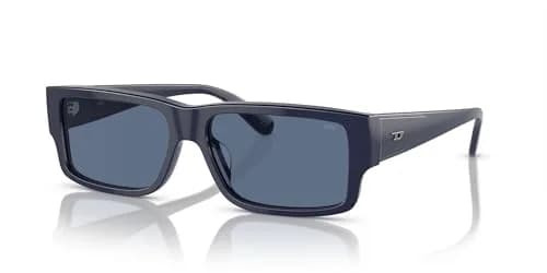 Diesel DL2003 Sunglasses, 57 mm | Shiny Blue Frame & Solid Blue Lenses, UV Protected thumbnail 2