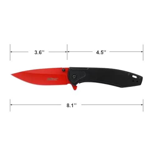 MTECH USA Folding Pocket Knife 8.1 Inch | Red Steel Blade, Aluminum Handle, Frame Lock thumbnail 4