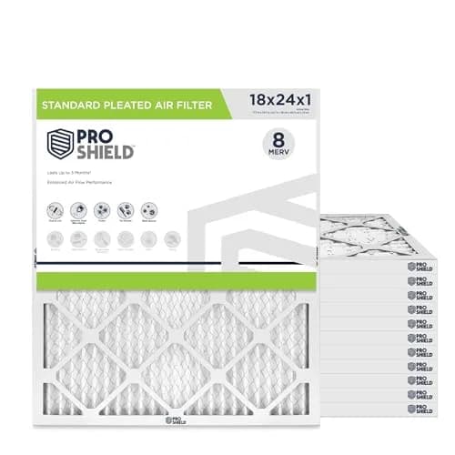 Proshield 18x24x1 MERV 8 HVAC Air Filter | 12 Pack, USA Made, Cost-Effective (70-120 chars) thumbnail 1
