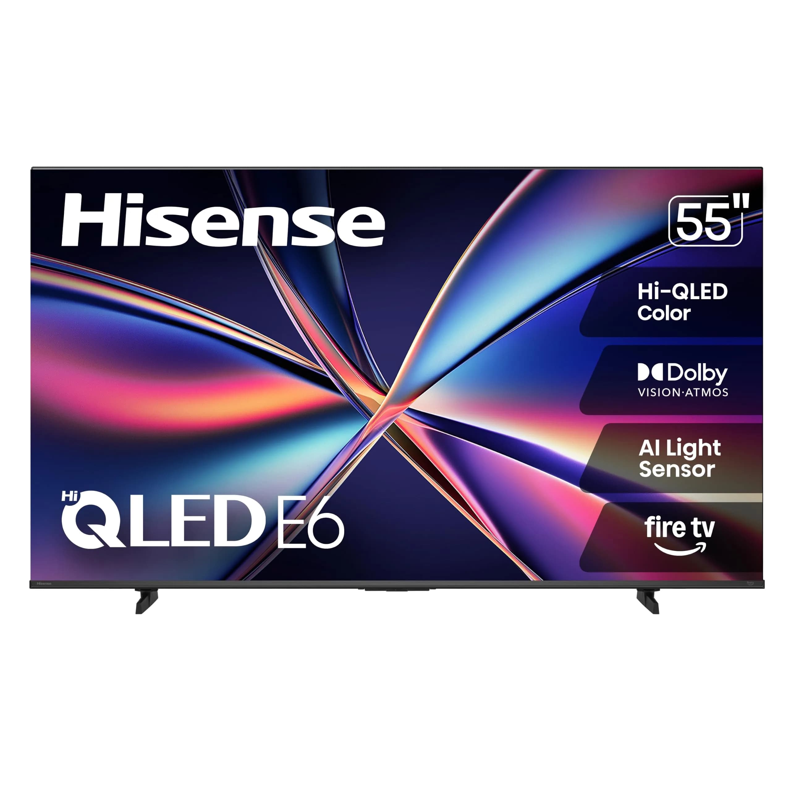 Hisense 55" E6 Cinema Series Hi-QLED 4K UHD Smart Fire TV (55E6QF) - AI Light Sensor, Dolby Vision Atmos, Voice Remote with Alexa - main product image