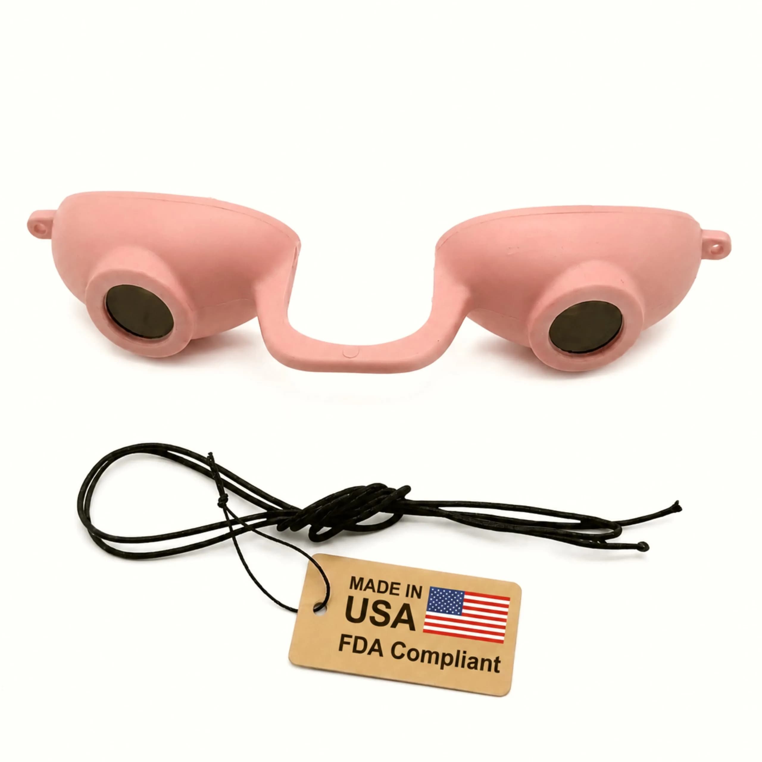 Super Sunnies Flexible UV Eye Tanning Bed Goggles w/Strap - Purple (1 Pair) — Peach